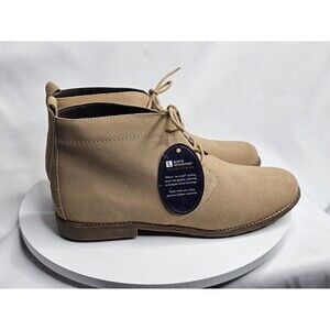 White Mountain Womens Suede Lace Up Short Chukka Ankle Boots Chestnut Size 10M